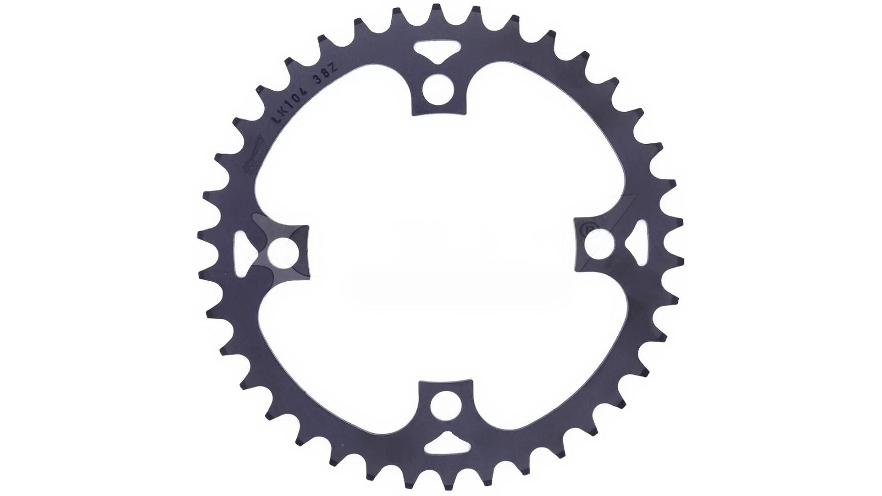 Das ESJOT Kettenblatt Universal 42-Z ist ein schwarzes Fahrradkettenblatt mit 42 Zähnen und vier gleichmäßig verteilten Befestigungslöchern, perfekt für vielseitige Fahrrad-Setups.